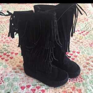 Boutique toddler girls fringe boots